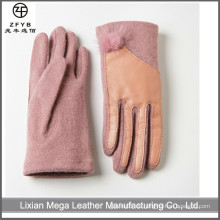 Mode Frauen kleiden smart Handy Leder Palme Wolle Handschuh